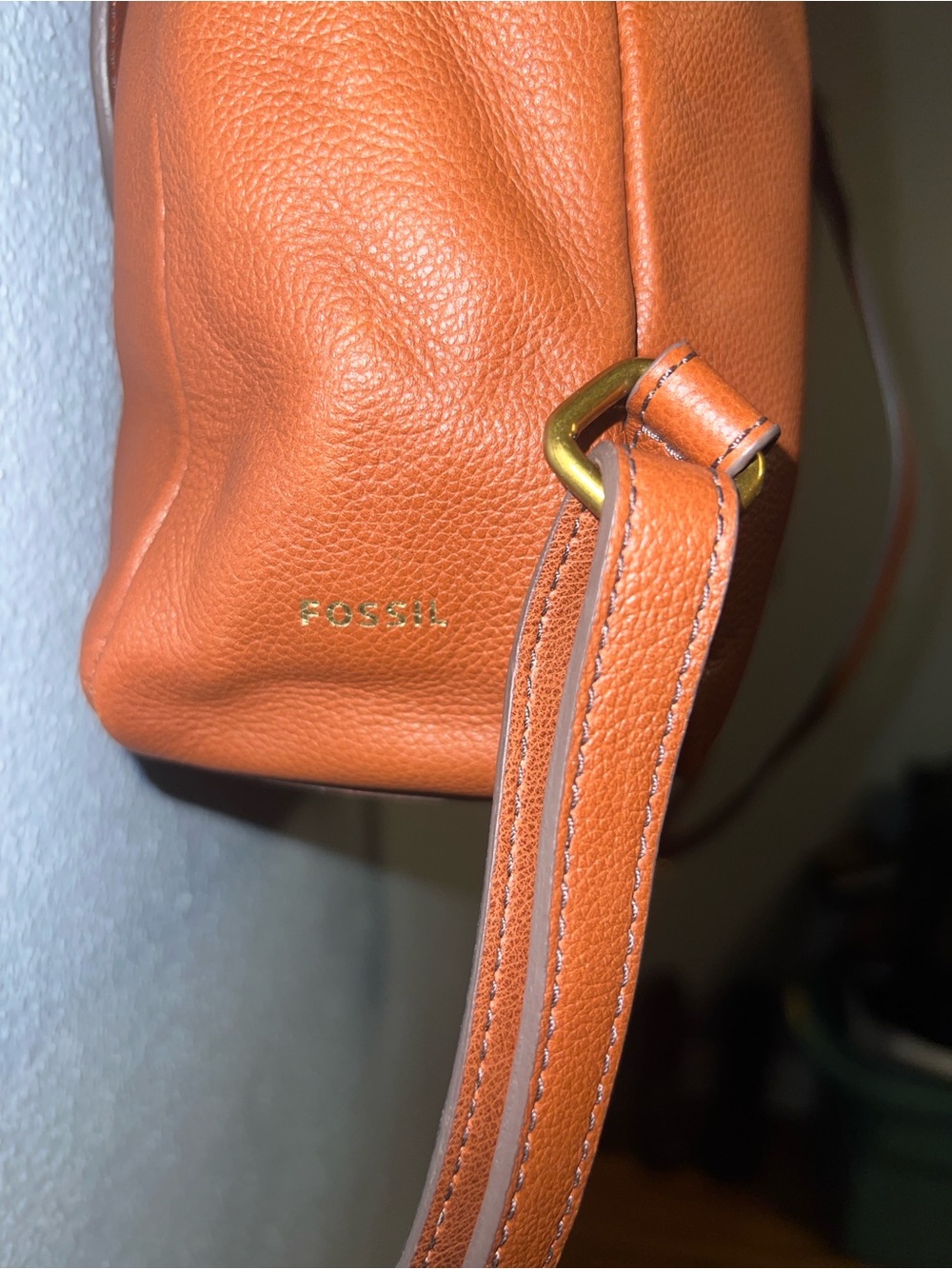 Fossil Cognac Leather Convertible Backpack - Picture 4 of 14